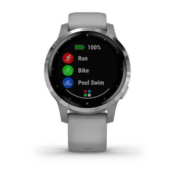 Смарт-часы Garmin Vivoactive 4S, цвет светло-серый, серебристый 010-02172-03 фото