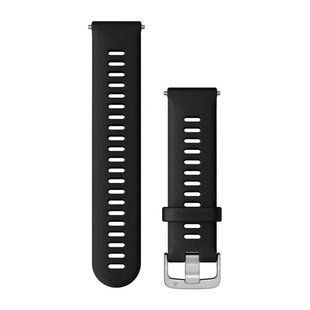 Быстросъемный ремешок Garmin 22 мм для Forerunner 255/265/745, Venu 2/3 и других, черный с серебристой застежкой