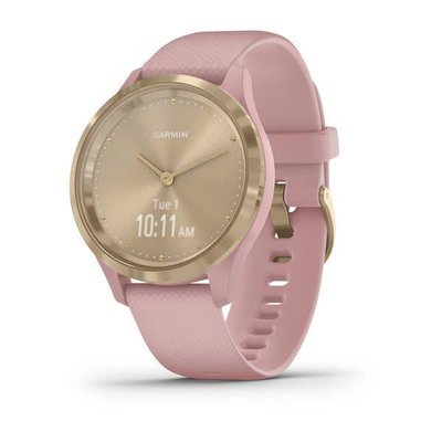 Смарт-часы Garmin Vivomove 3S со стальным безелем нежно-золотистого цвета, розовым корпусом и ремешком 010-02238-21 фото