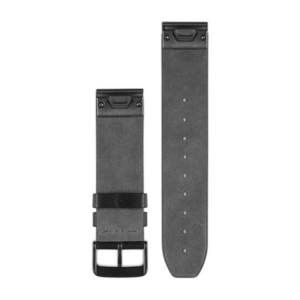 Шкіряний ремінець Garmin QuickFit 22 для Approach S60, Fenix 5/5 Plus, Instinct, MARQ, Forerunner 935 та інших, чорний