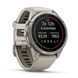 Смарт-годинник Garmin Fenix 9 Pro (43 мм) inReach з титановим корпусом і туманно-сірим/темно-піщаним силіконовим ремінцем
