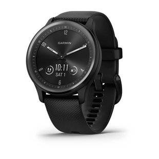 Смарт-годинник Garmin Vivomove Sport чорний з сірим безелем та силіконовим ремінцем 010-02566-00 фото