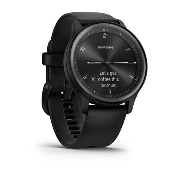 Смарт-часы Garmin Vivomove Sport черные с серым безелем и силиконовым ремешком 010-02566-00 фото