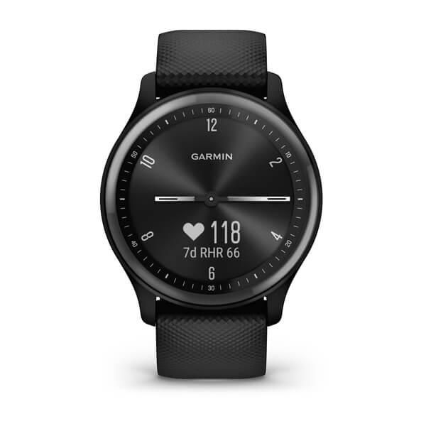 Смарт-часы Garmin Vivomove Sport черные с серым безелем и силиконовым ремешком 010-02566-00 фото