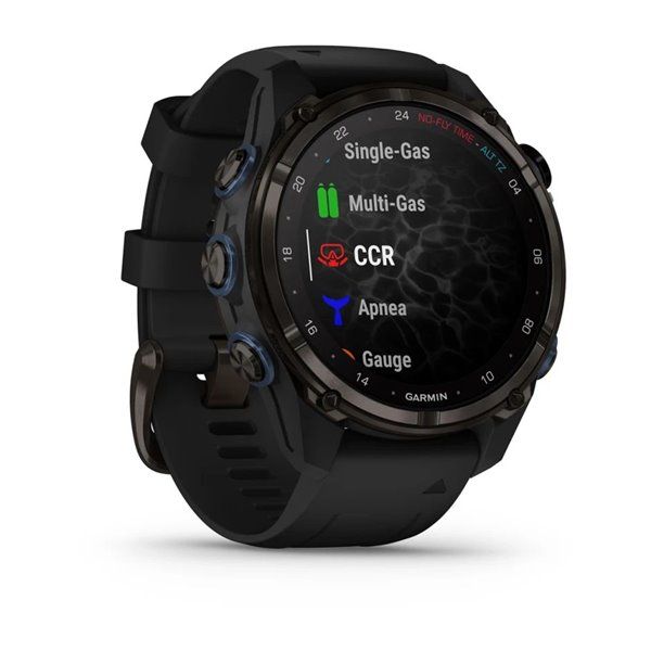 Смарт-годинник Garmin Descent Mk3i - 43 мм, титан Carbon Grey DLC з чорним силіконовим ремінцем 010-02753-11 фото