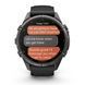 Смарт-годинник Garmin Fenix 9 Pro (43 мм) inReach з титановим корпусом Carbon Gray DLC і чорно-сірим силіконовим ремінцем