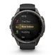 Смарт-годинник Garmin Fenix 9 Pro (43 мм) inReach з титановим корпусом Carbon Gray DLC і чорно-сірим силіконовим ремінцем