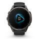 Смарт-годинник Garmin Fenix 9 Pro (43 мм) inReach з титановим корпусом Carbon Gray DLC і чорно-сірим силіконовим ремінцем