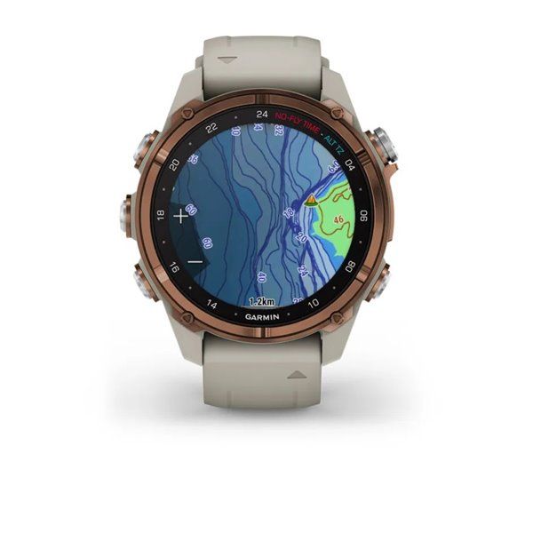 Смарт-часы Garmin Descent Mk3i - 43 мм, бронзовый титан PVD, силиконовый ремешок французского серого цвета + трансивер Descent T2 BNDL-DMK3-43TFDT2 фото