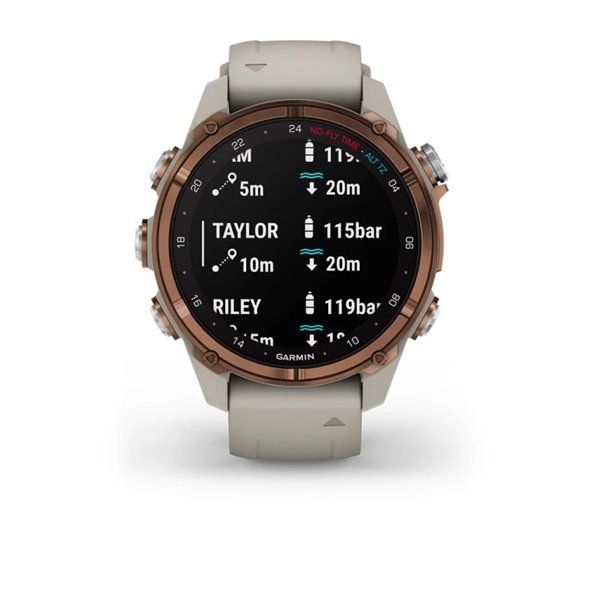 Смарт-часы Garmin Descent Mk3i - 43 мм, бронзовый титан PVD, силиконовый ремешок французского серого цвета + трансивер Descent T2 BNDL-DMK3-43TFDT2 фото