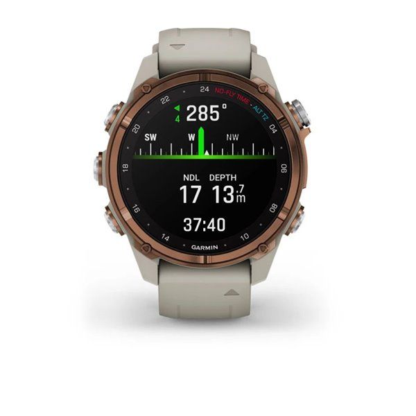 Смарт-часы Garmin Descent Mk3i - 43 мм, бронзовый титан PVD, силиконовый ремешок французского серого цвета + трансивер Descent T2 BNDL-DMK3-43TFDT2 фото