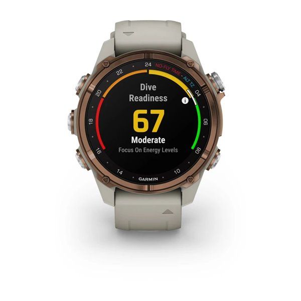 Смарт-часы Garmin Descent Mk3i - 43 мм, бронзовый титан PVD, силиконовый ремешок французского серого цвета + трансивер Descent T2 BNDL-DMK3-43TFDT2 фото