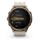 Смарт-годинник Garmin Fenix 9 Pro (43 мм) inReach з титановим корпусом Autumn Gold і шкіряним ремінцем кольору слонової кістки