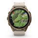 Смарт-годинник Garmin Fenix 9 Pro (43 мм) inReach з титановим корпусом Autumn Gold і шкіряним ремінцем кольору слонової кістки