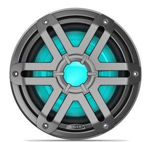 Морський сабвуфер JL Audio M200 10&Prime; з LED-підсвічуванням і сірою решіткою Sport