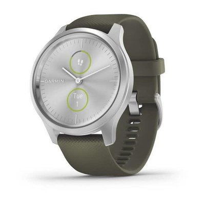 Смарт-часы Garmin Vivomove Style серебристые с ремешком цвета зеленая трава 010-02240-21 фото
