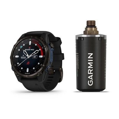 Смарт-часы Garmin Descent Mk3i - 43 мм, титан Carbon Grey DLC с черным силиконовым ремешком + трансивер Descent T2 BNDL-DMK3i-43CGTDT2 фото