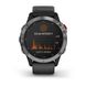 Спортивний годинник Garmin Fenix 6 Solar сріблястий з чорним ремінцем 010-02410-00 фото 4