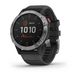 Спортивний годинник Garmin Fenix 6 Solar сріблястий з чорним ремінцем 010-02410-00 фото 1