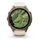 Смарт-годинник Garmin Fenix 9 Pro (43 мм) inReach з титановим корпусом Autumn Gold і кремово-сірим силіконовим ремінцем