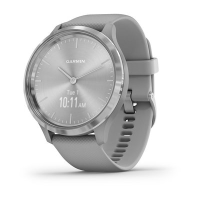 Смарт-годинник Garmin Vivomove 3 зі сріблястим сталевим безелем, сірим корпусом та ремінцем 010-02239-20 фото