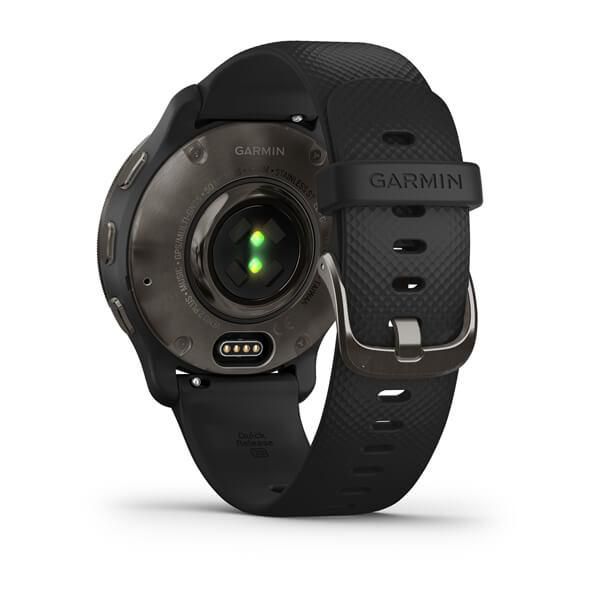 Смарт-годинник Garmin Venu 2 Plus чорний з сірим безелем та чорним силіконовим ремінцем 010-02496-11 фото