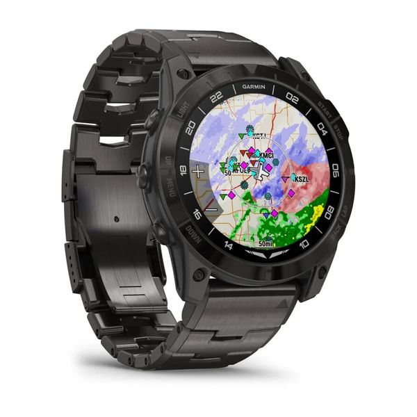 Смарт-годинник Garmin D2 Mach 1 Pro з вентильованим титановим браслетом 010-02804-81 фото