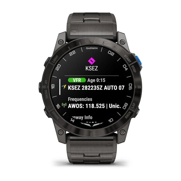 Смарт-годинник Garmin D2 Mach 1 Pro з вентильованим титановим браслетом 010-02804-81 фото