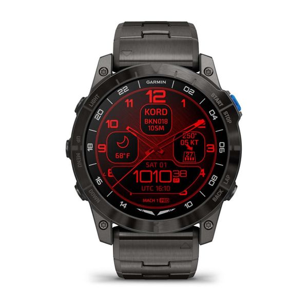 Смарт-часы Garmin D2 Mach 1 Pro с вентилируемым титановым браслетом 010-02804-81 фото