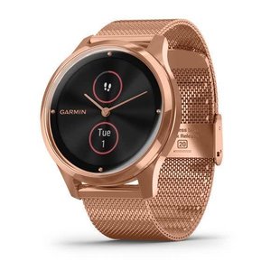 Смарт-годинник Garmin Vivomove Luxe, рожеве золото 18K PVD, з ремінцем меланська петля 010-02241-24 фото