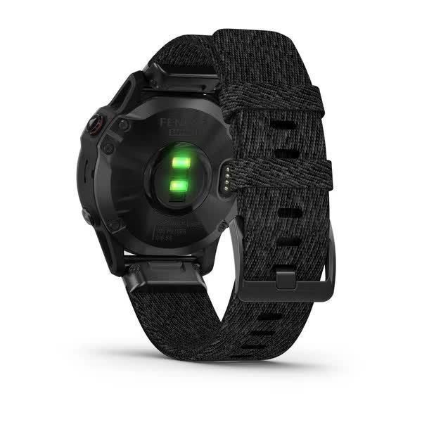 Смарт-годинник Garmin Fenix 6 Sapphire, чорне покриття DLC, з чорним плетеним ремінцем 010-02158-17 фото