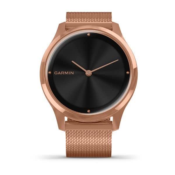 Смарт-часы Garmin Vivomove Luxe, розовое золото 18K PVD, с ремешком меланская петля 010-02241-24 фото