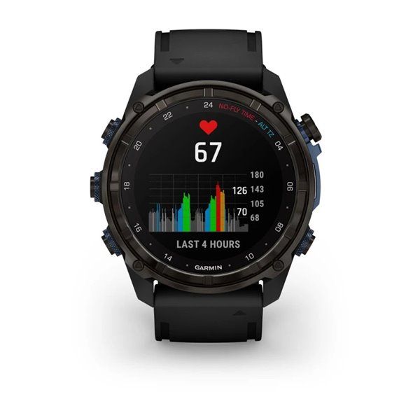 Смарт-часы Garmin Descent Mk3i - 51 мм, титан Carbon Grey DLC с черным силиконовым ремешком 010-02752-11 фото