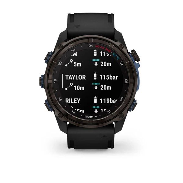 Смарт-часы Garmin Descent Mk3i - 51 мм, титан Carbon Grey DLC с черным силиконовым ремешком 010-02752-11 фото