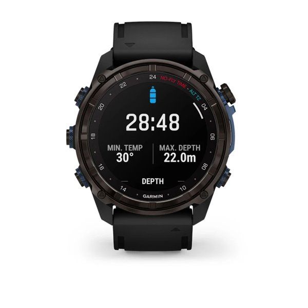 Смарт-часы Garmin Descent Mk3i - 51 мм, титан Carbon Grey DLC с черным силиконовым ремешком 010-02752-11 фото