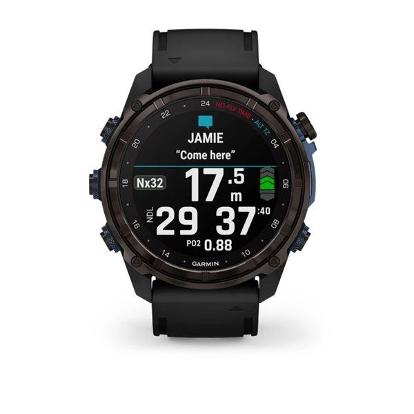 Смарт-часы Garmin Descent Mk3i - 51 мм, титан Carbon Grey DLC с черным силиконовым ремешком 010-02752-11 фото