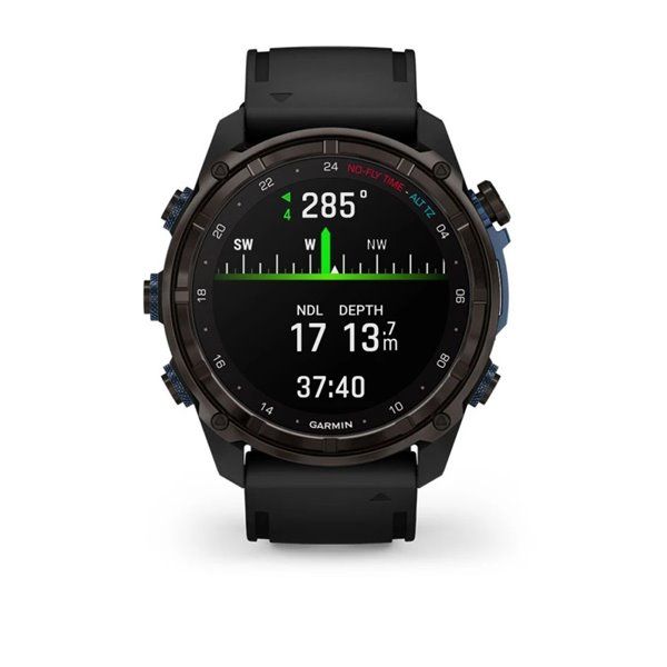 Смарт-годинник Garmin Descent Mk3i - 51 мм, титан Carbon Grey DLC з чорним силіконовим ремінцем 010-02752-11 фото