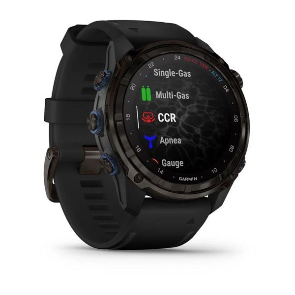 Смарт-годинник Garmin Descent Mk3i - 51 мм, титан Carbon Grey DLC з чорним силіконовим ремінцем 010-02752-11 фото