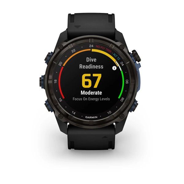 Смарт-часы Garmin Descent Mk3i - 51 мм, титан Carbon Grey DLC с черным силиконовым ремешком 010-02752-11 фото