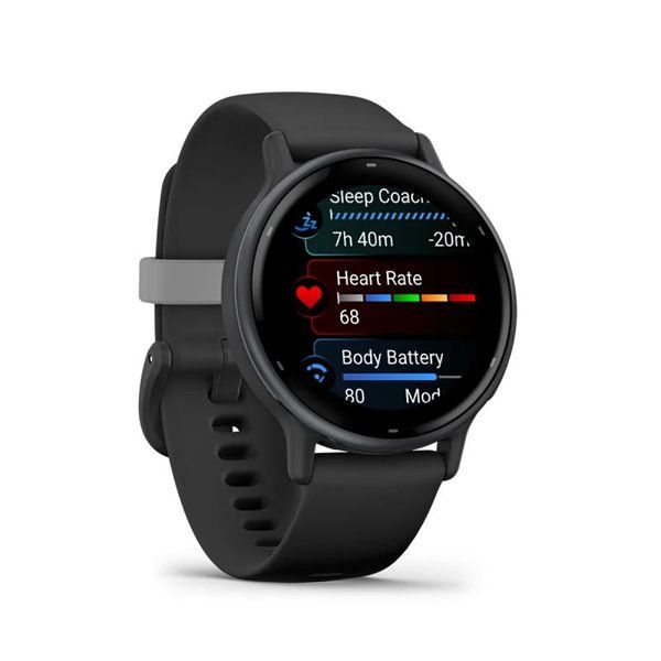 Смарт-годинник Garmin Vivoactive 5 – алюмінієвий чорний безель, чорний корпус із силіконовим ремінцем 010-02862-10 фото