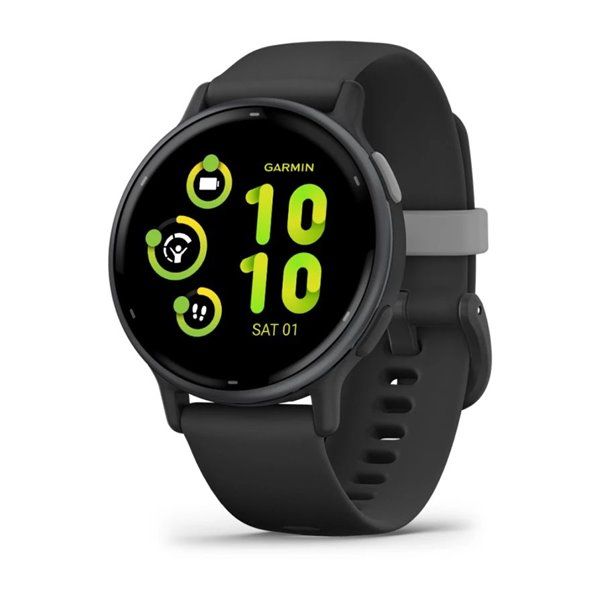 Смарт-годинник Garmin Vivoactive 5 – алюмінієвий чорний безель, чорний корпус із силіконовим ремінцем 010-02862-10 фото