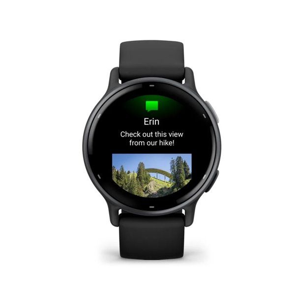 Смарт-годинник Garmin Vivoactive 5 – алюмінієвий чорний безель, чорний корпус із силіконовим ремінцем 010-02862-10 фото