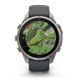 Смарт-годинник Garmin Fenix 9 Pro (47 мм) inReach з титановим корпусом і графітово-чорним силіконовим ремінцем