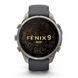 Смарт-годинник Garmin Fenix 9 Pro (47 мм) inReach з титановим корпусом і графітово-чорним силіконовим ремінцем