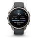 Смарт-годинник Garmin Fenix 9 Pro (47 мм) inReach з титановим корпусом і графітово-чорним силіконовим ремінцем