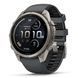 Смарт-годинник Garmin Fenix 9 Pro (47 мм) inReach з титановим корпусом і графітово-чорним силіконовим ремінцем