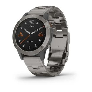 Смарт-годинник Garmin Fenix 6 Sapphire Titanium з титановим ремінцем 010-02158-23 фото