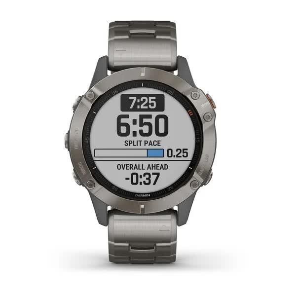 Смарт-часы Garmin Fenix 6 Sapphire Titanium с титановым ремешком 010-02158-23 фото