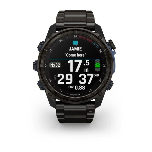 Смарт-годинник Garmin Descent Mk3i - 51 мм, титан Carbon Grey DLC  з титановим браслетом 010-02752-14 фото