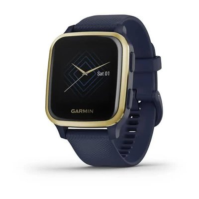Смарт-часы Garmin Venu Sq Music Edition золотистые с темно-синим ремешком 010-02426-12 фото